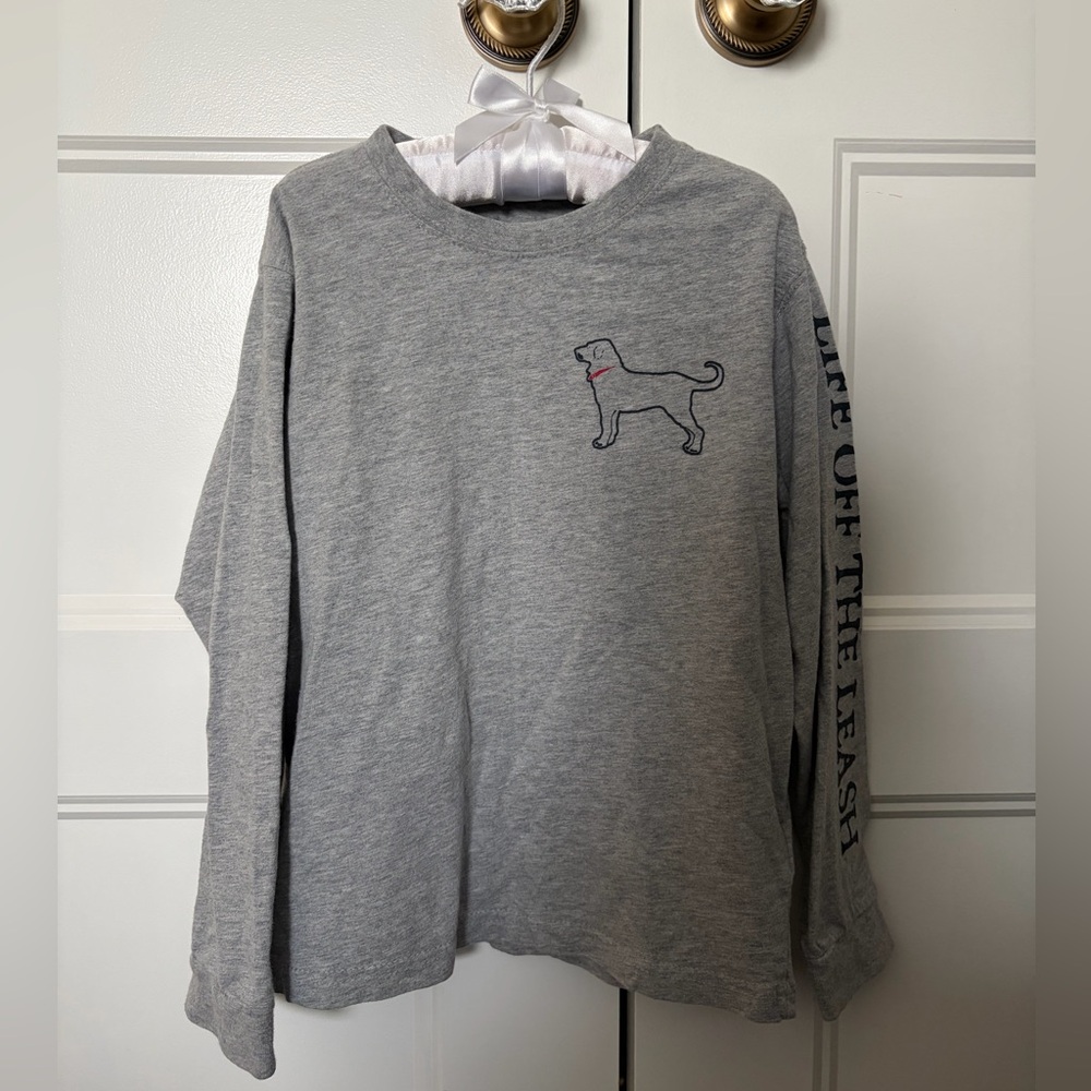 The Black Dog - Kids' Gray Long Sleeve t-Shirt with Dog